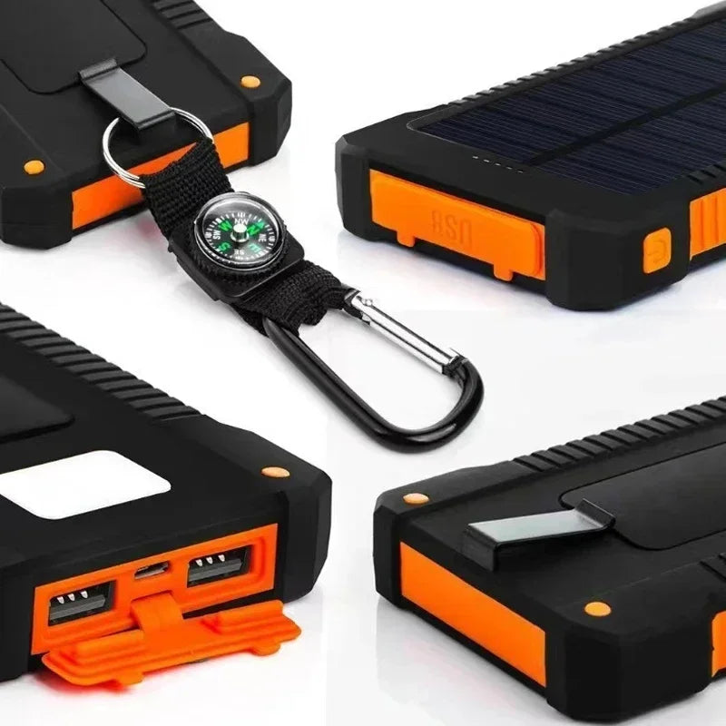200000mah Solar Power Bank Large Capacity Portable External Battery Fast Charging Silicon Solar Panel Outdoor Essential