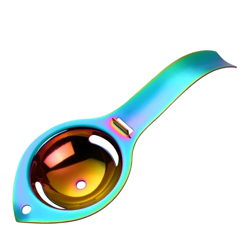 1 Separador de Ovos em Aço Inoxidável Separador de Gema e Clara com Cabo Filtro de Ovos Divisor de Ovos Ferramentas de Cozinha para Cozinhar e Assar Utensílios de Cozinha