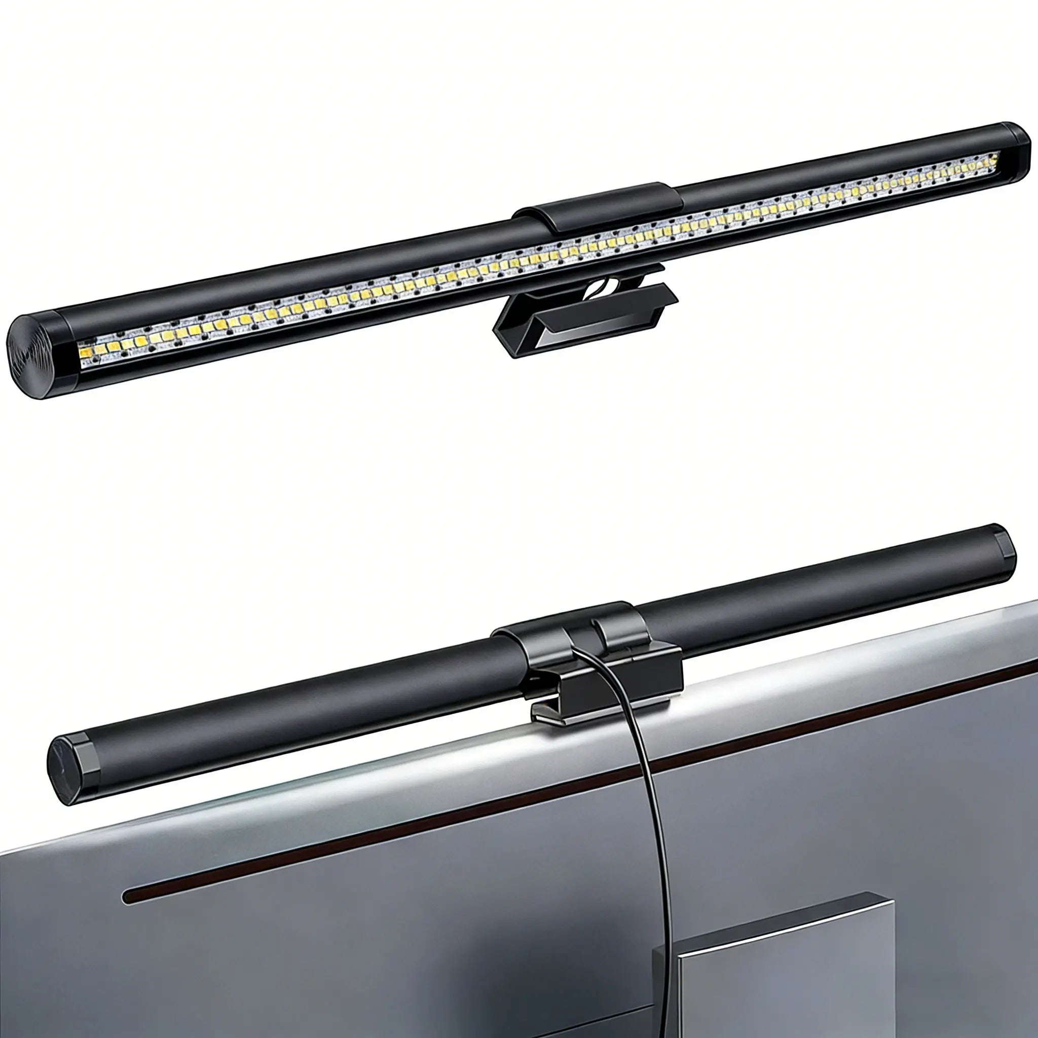 LED Monitor Light Bar Monitor Desk Lamp with RGB Backlight Music Rhythm Ambiance Table Lamp PC Screen Light for Home Office/Game