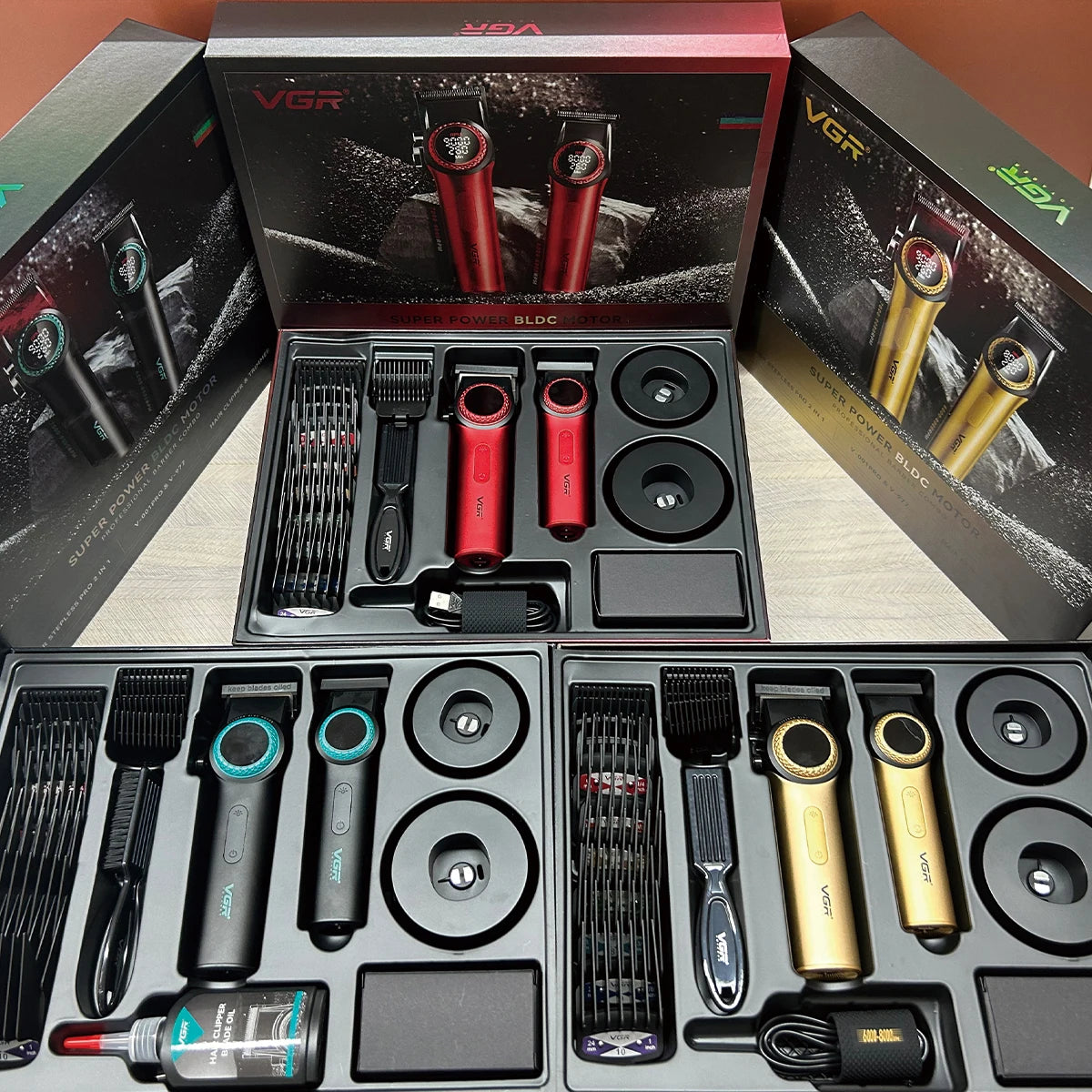 VGR 001 & 977 Professional DLC Blade Clipper Set