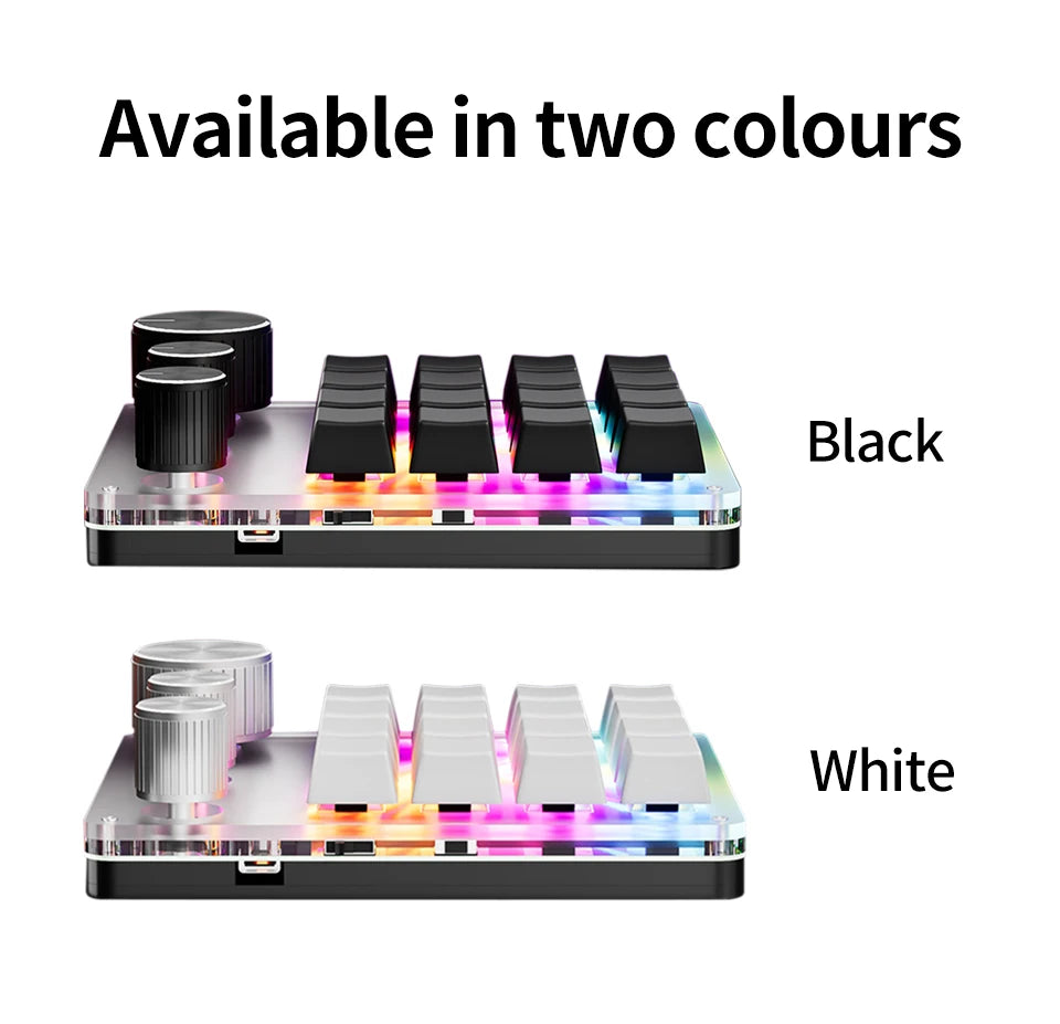 2.4G Customize Bluetooth 3 Modes USB Custom Mechanical Keyboard with Knob Volume Button Knob Programming Macro Gaming 16 Key Key
