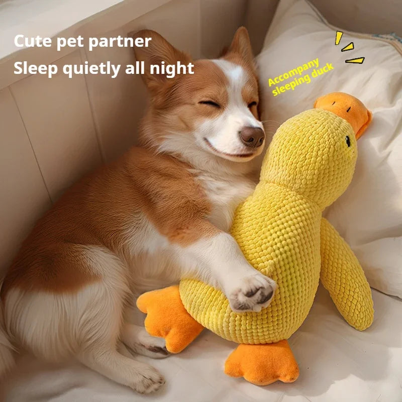 Bite Resistant Plush Squeaky Duck Toy for Dogs