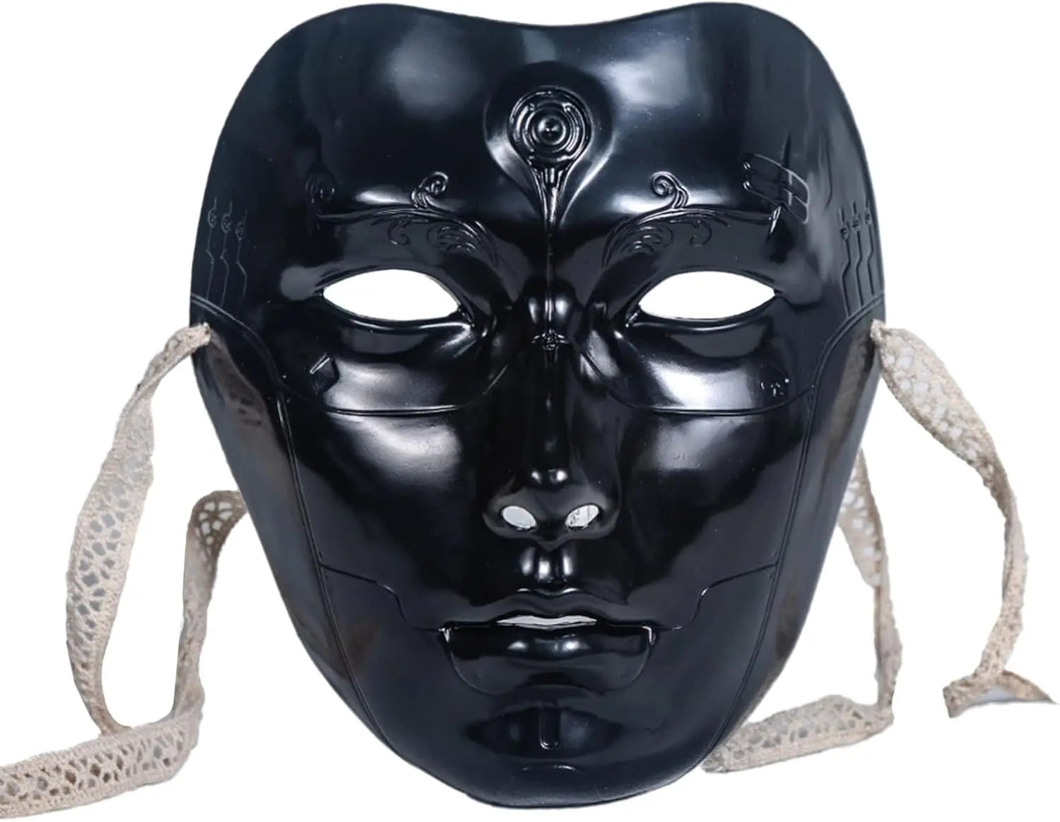 Beautiful Woman Mask Full Face Chinese Ancient Style DIY Hand-painted Decor for Masquerade Party Props Hanfu Costume Accessories
