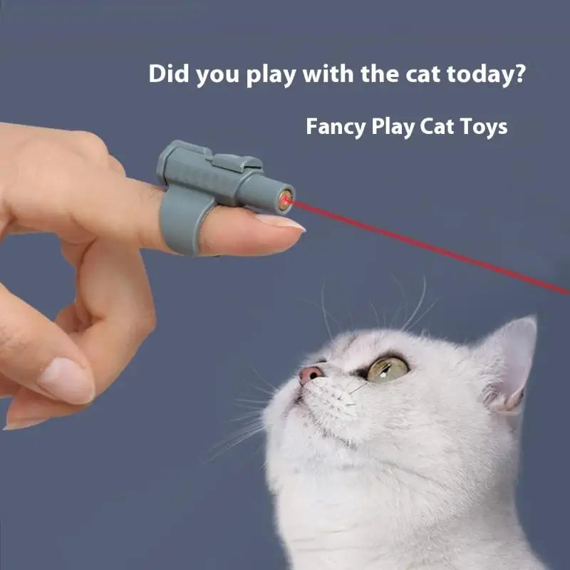 Portable Finger-Sleeve Mini Laser Cat Toy for Interactive Play