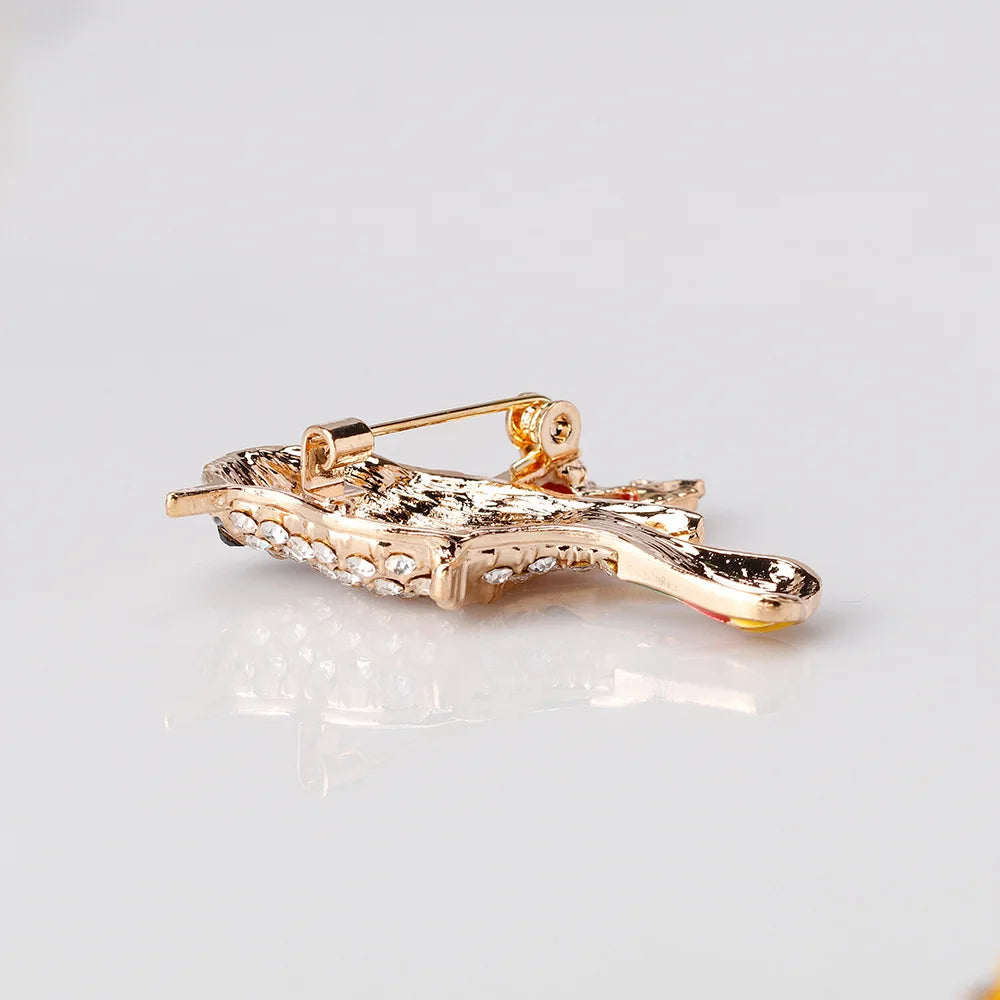 Crystal Bird Animal Brooch Rhinestone Fashion Pin