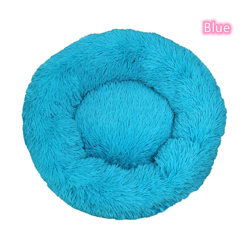 Cama Para Animais De Estimação Super Macia Para Gatos Pelúcia Tamanho Normal Lavável Cama Calmante Cama Donut Artefacto De Dormir Confortável Adequado Para O Inverno