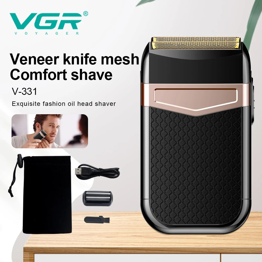 VGR 331 Portable Double Foil Travel Electric Shaver