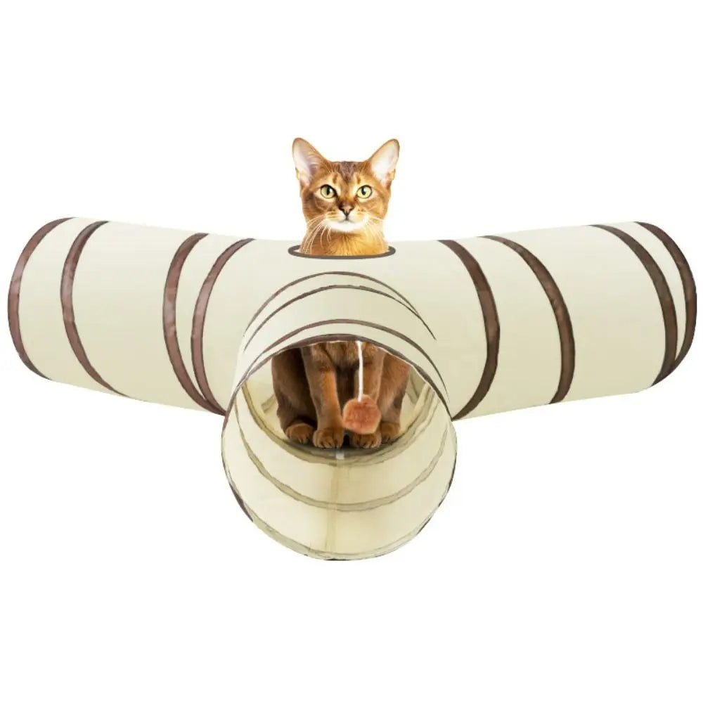 Foldable Steel Wire Cat Tunnel Tube Play Toy