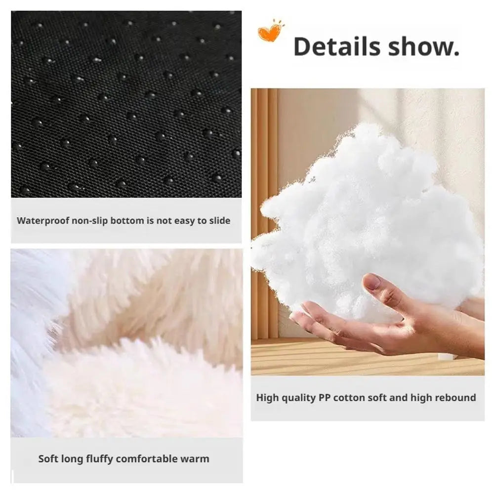 Cama de Inverno Redonda em Pelúcia para Gatos, Almofada para Gatos, Casa Quente para Gatos, Cesto para Gatos, Saco de Dormir para Animais de Estimação, Ninho para Gatinhos, Canil para Cães e Gatos