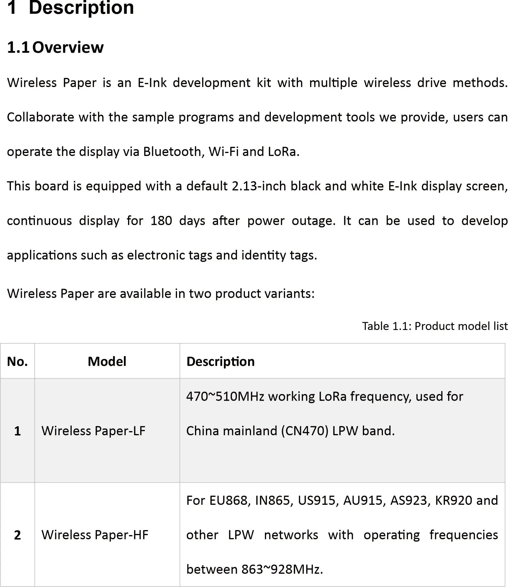 Heltec Wireless Paper 863~928 LoRa WiFi BLE 2.13"212X104 E-Ink Li-Po management SX1262 	 ESP32-S3FN8
