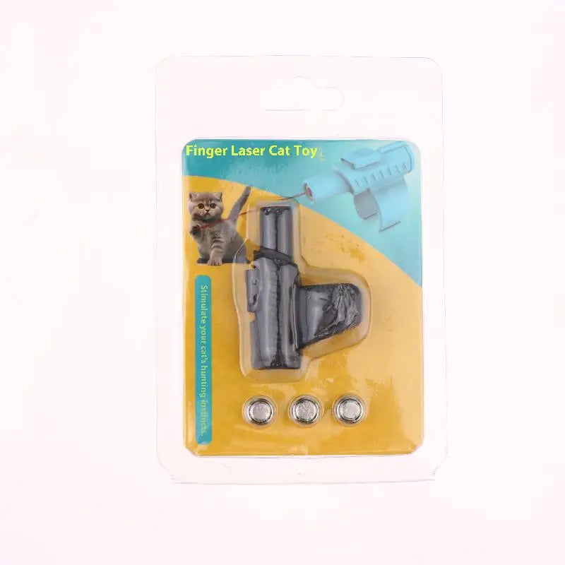 Portable Finger-Sleeve Mini Laser Cat Toy for Interactive Play
