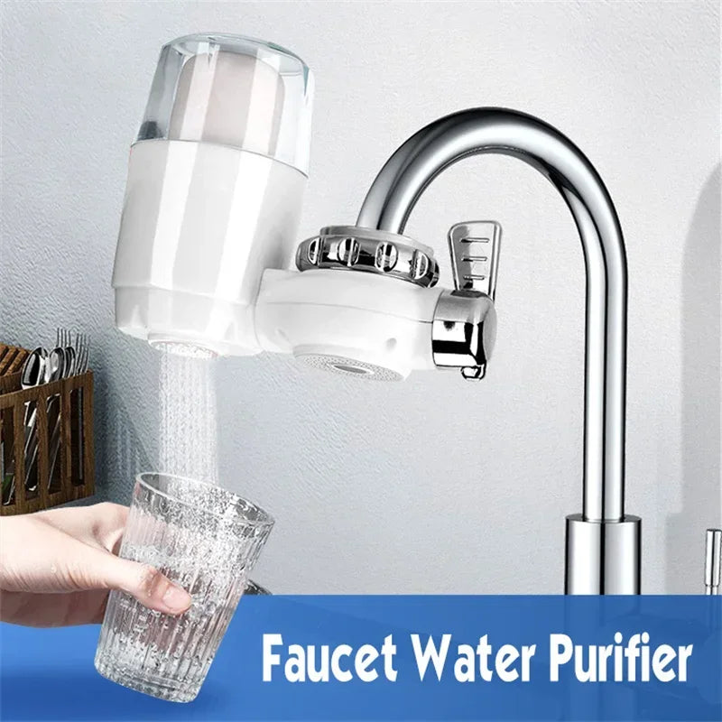 5-Layer Ceramic Faucet Water Purifier with Cleanable Filter