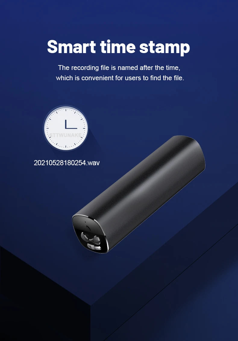 8/16/32G Voice Recorder 600 Hours Dictaphone Audio Sound Mini Recording Activated Digital Micro Flash Magnetic MP3 Player