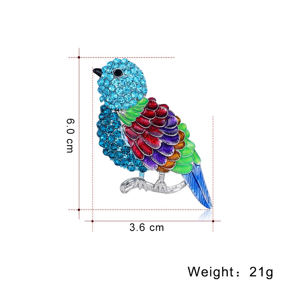 Crystal Bird Animal Brooch Rhinestone Fashion Pin