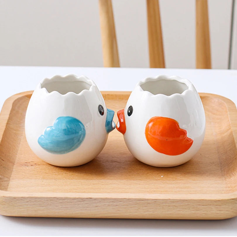 Separador de Ovos de Cerâmica de Frango Cartoon Pequeno Separador de Gemas e Claras Filtro Ferramenta de Cozedura para Padaria Ferramentas de Cozinha