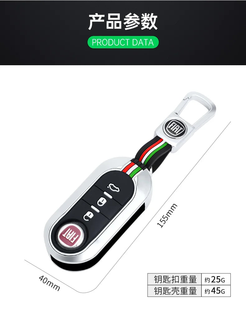 Car Remote Key Case Cover Protector for Fiat Ducato 500 500L Panda Grande Punto Lancia Musa Accessories Keychain Holder Shell