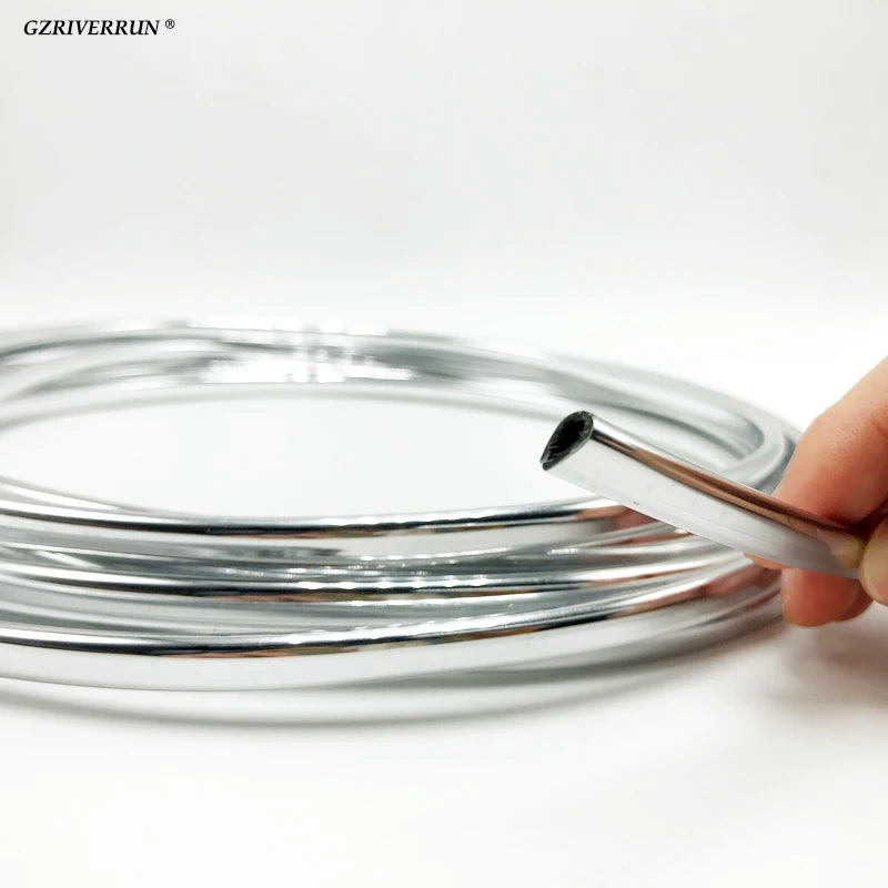 Chrome Car Door Protector Moulding Strip U Style 4Meters Silver Edge Protection Trim Impact Grill Line Truck SUV Accessories