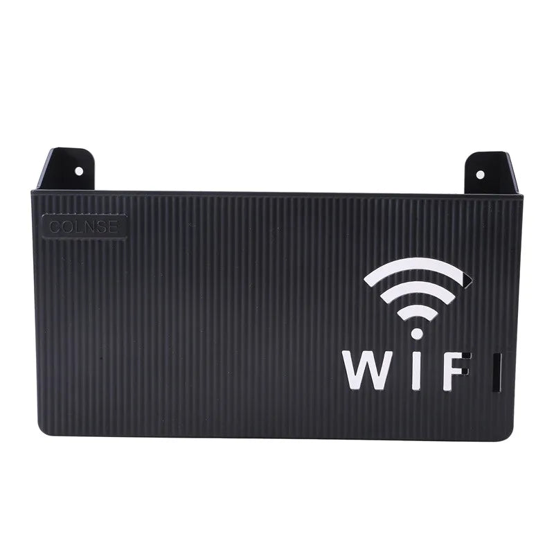Wireless Wifi Router Shelf Storage Box Wall Hanging ABS Plastic Organizer Box Cable Power Bracket Organizer Box Home Decor