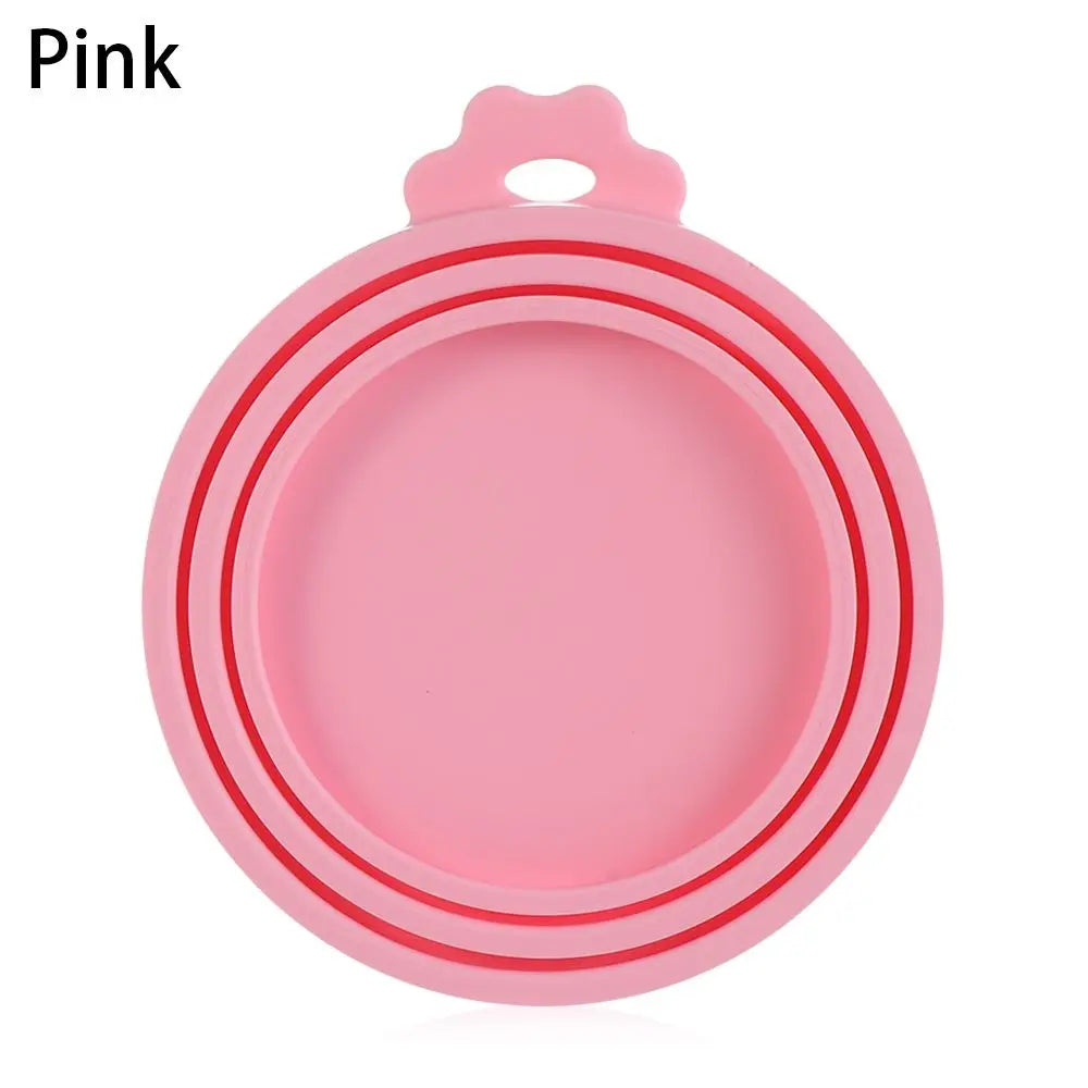 Tampa de Silicone 3 em 1 para Latas Reutilizável de Comida Mantenha Fresco Organização de Cozinha Artigos para Animais de Estimação