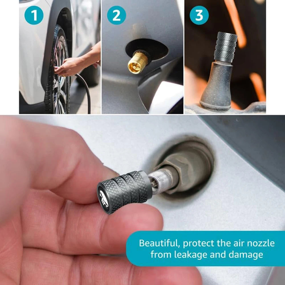 1Set Car Tire Valve Caps Tire Dust Caps Tire Air Cover for Cars, SUVs, Bike and Bicycle, Trucks, Motorcycles