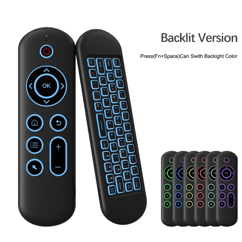 MRSVI Air Mouse Remote Control M5 Wireless 2.4G&Bluetooth With 7 Color Backlit Gyroscope Keyboard for Smart Android TV Box,PC