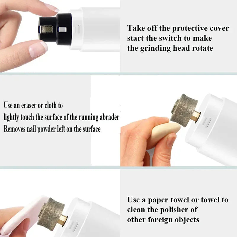 Cortadores de Unhas Elétricos para Cães para Lixadores de Unhas de Cães Recarregáveis USB com Luz LED Silenciosos para Cuidado de Unhas de Patas de Gatos