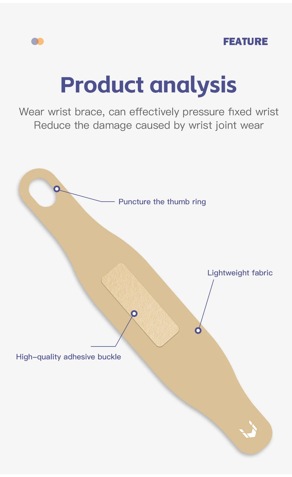 Flexible Splint Wrist Thumb Support Brace for Tendonitis Arthritis Breathable Thumb Protector Guard Fits Right and Left Hand