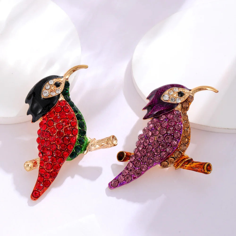 Crystal Bird Animal Brooch Rhinestone Fashion Pin