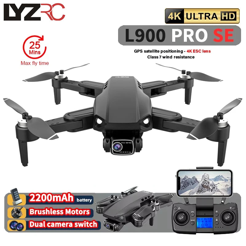 L900 Pro SE Max 4K GPS Drone – Brushless Motor & Professional Aerial Photography