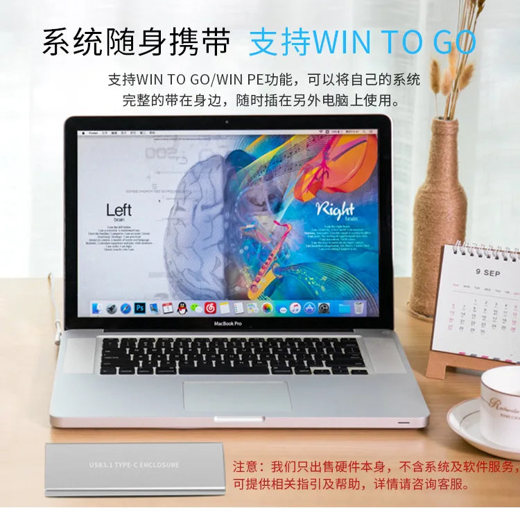 Aluminum Alloy M.2 HDD Enclosure Case Hard Drive Box B-KEY External Hard Drive Box USB C Interface Support SATA Protocol