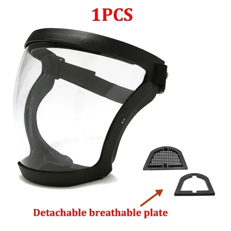 Protective Full Face Shield Mask Transparent Head Eyes Safety Cover Glasses Screen Visors Dustproof Wind Proof Anti-Fog Goggles