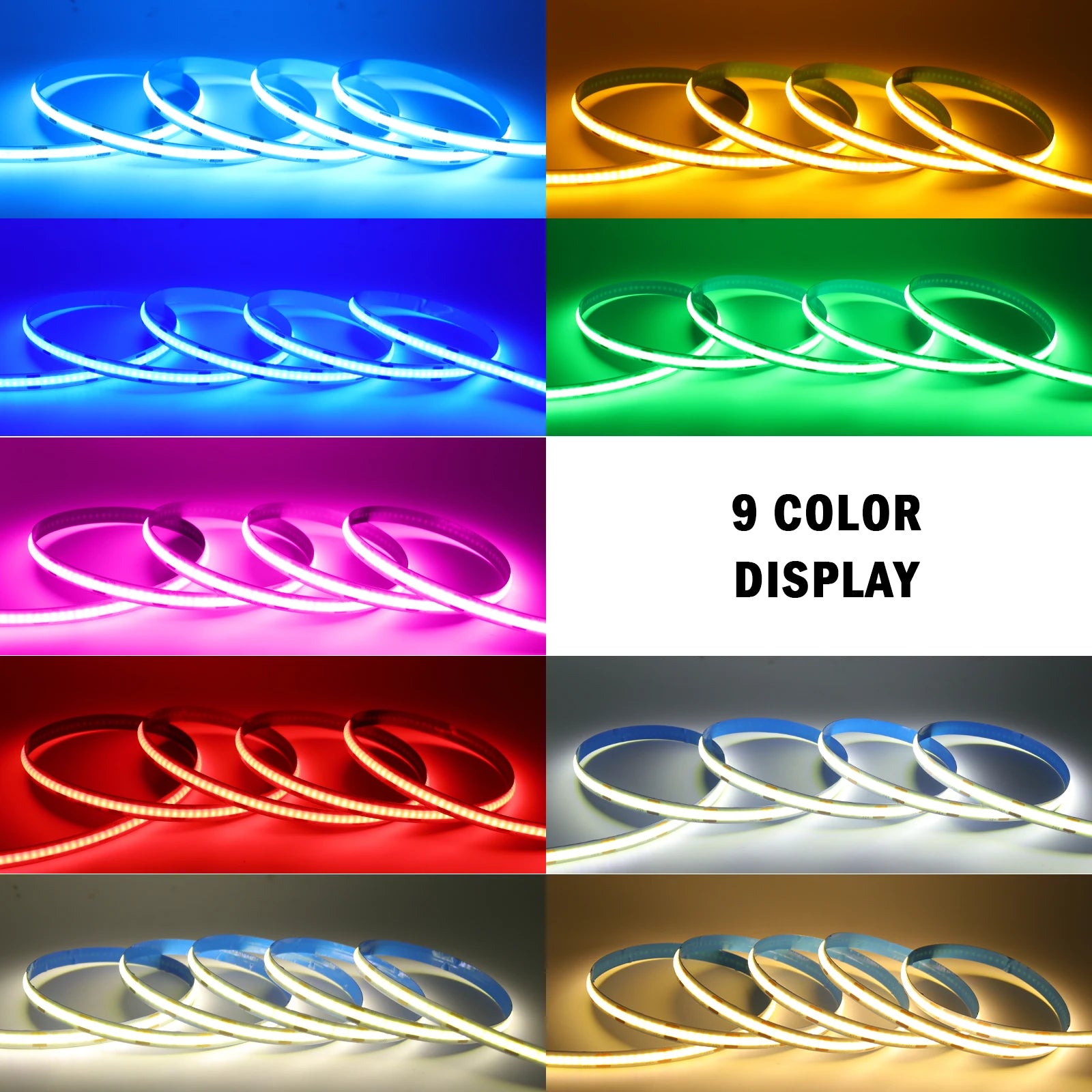8MM COB Led Strip 5V with Motion Sensor Battery Powered 320LEDs/M Led Induction Night Light Warm White Red Ice Blue Green Yellow