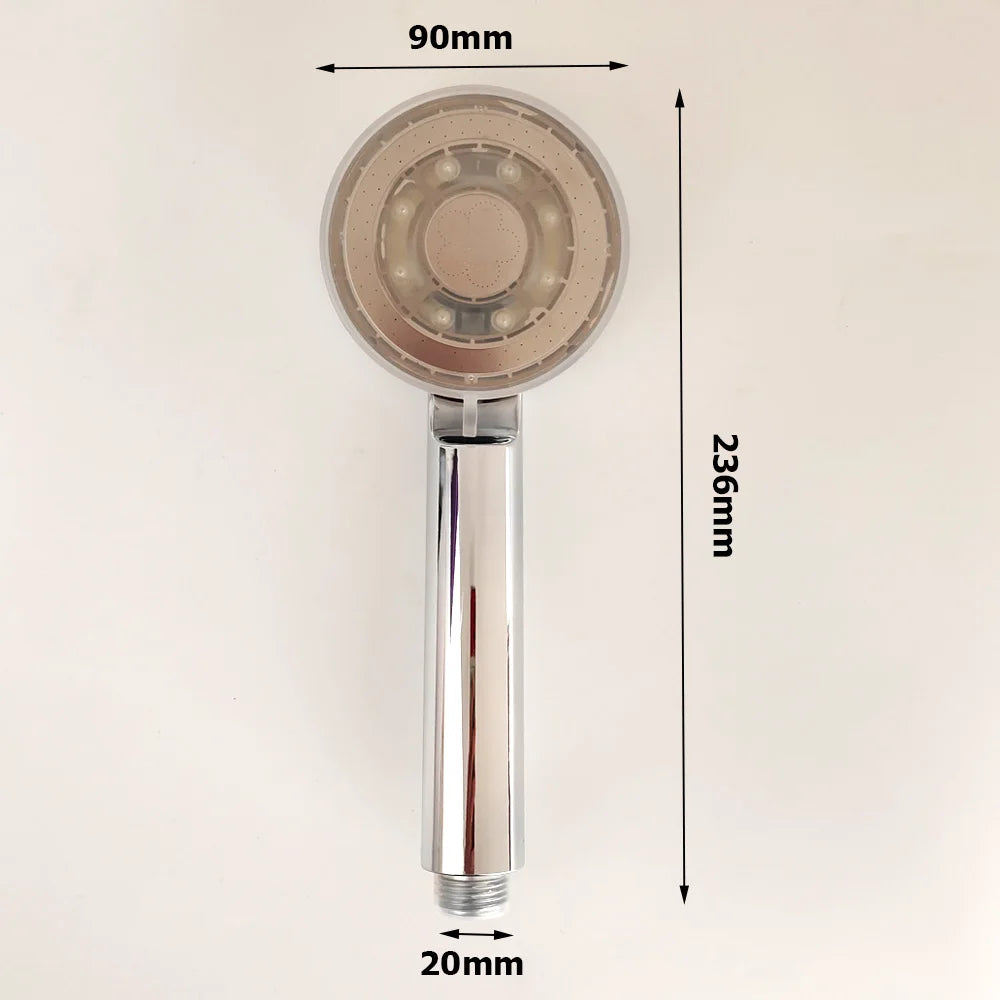 High Pressure 5 Modes LED Shower Head Colors Changes Saving Water Massage Spa Handheld Showerhead Bathroom Accessories