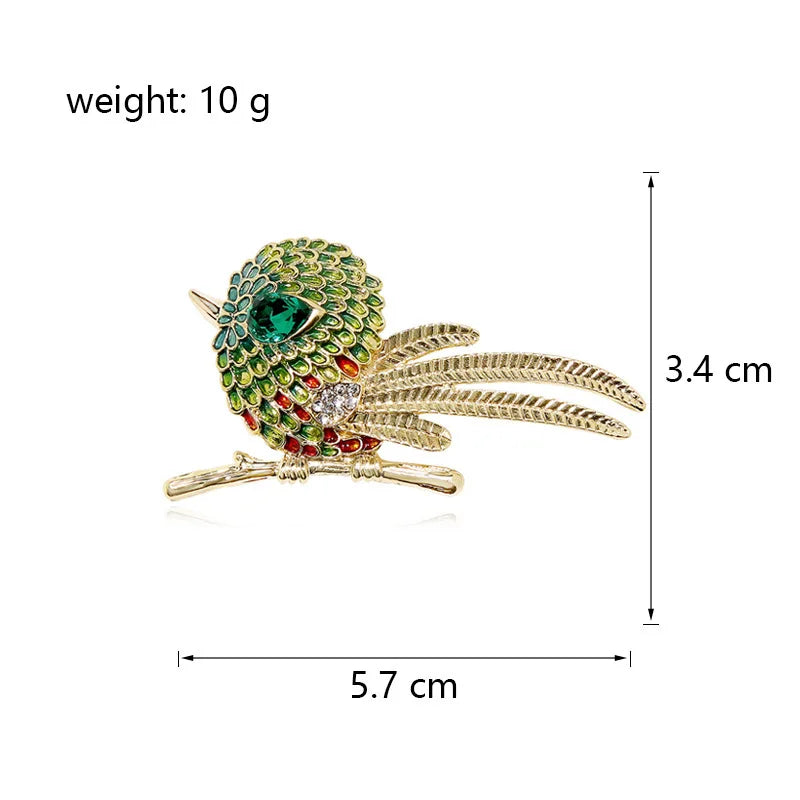 Crystal Bird Animal Brooch Rhinestone Fashion Pin