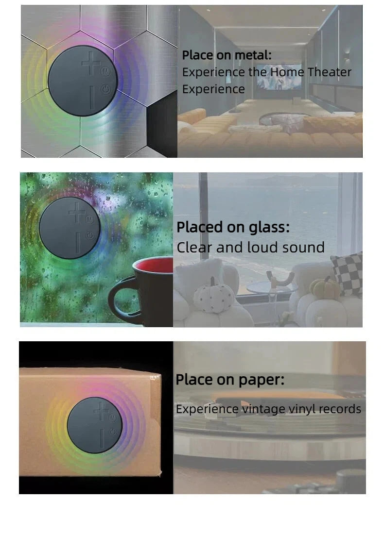 HOMEFISH B1 Portable Bone Conduction Bluetooth Speaker Mini Wireless Vibration Speaker HiFi Stereo TWS for Home Outdoor Travel