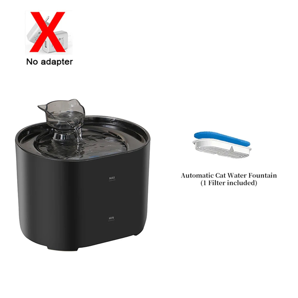 Bebedouro Automático para Gatos com Filtro, Dispensador de Água para Cães e Gatos, Bomba Elétrica USB Silenciosa, Orelha de Gato, Bebedouro para Animais de Estimação