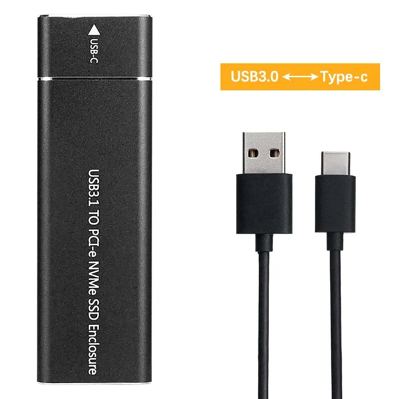 USB3.1 M.2 SSD Enclosure Mobile Case Supports NVME Protocol To Type-C Solid Metal External Hard Disk Case Laptop Phone SSD