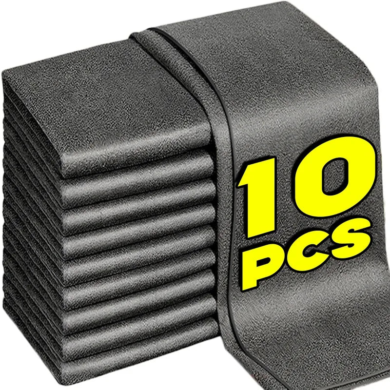 10/1PCS Thicken Magic Cleaning Cloths Super Absorbent Reusable Microfiber Windows Glass Cloth Detailing Car Drying Washing Towel