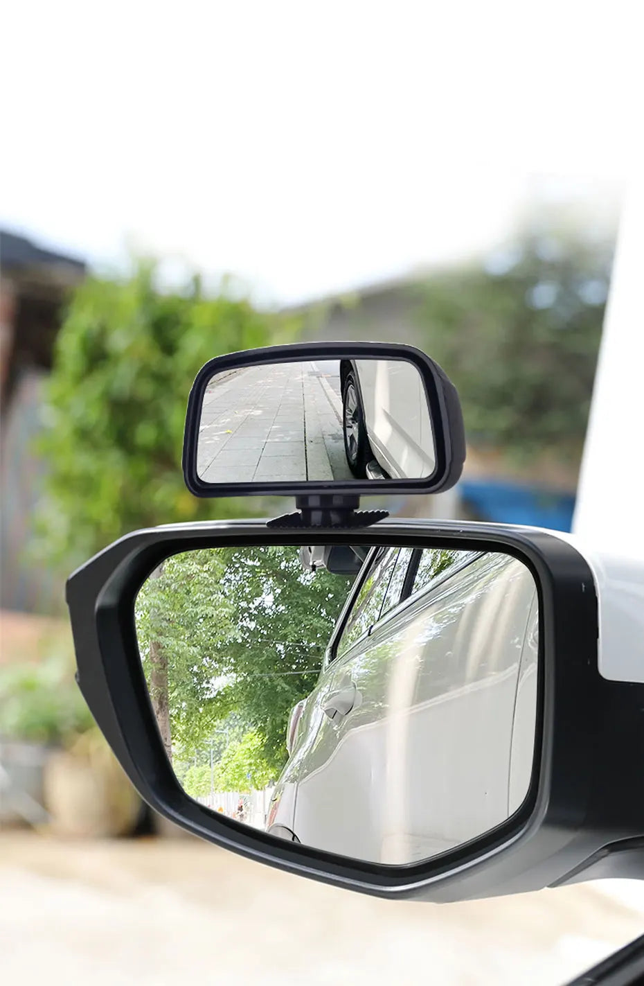 SEAMETAL 360-Degree Rotation Safety Convex Mirror Wide Angle Self-Adhesive Car Blind Spot Mirror Auto Auxiliary Rear View Mirror