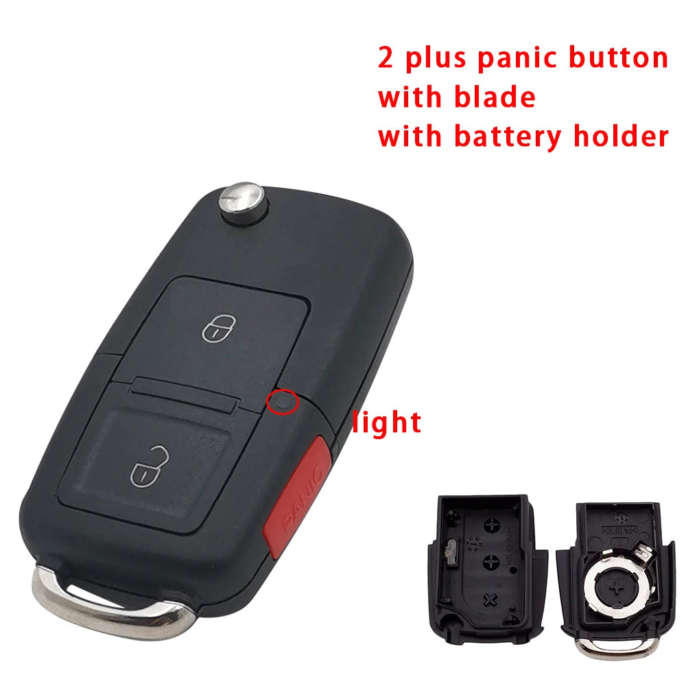 Cocolockey 2/3/4 Button Remote Flip Folding Key Shell for Vw Golf Jetta Passat Bora Sharan Touran for Seat Leon Car Accessories