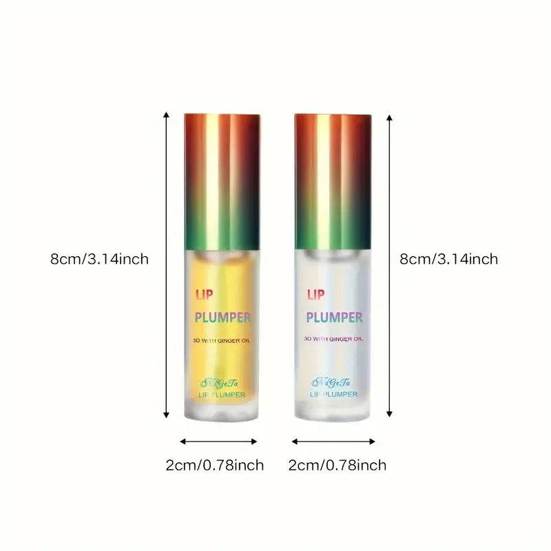 Ginger and Mint Volumising Lip Oil Plumper Serum Duo