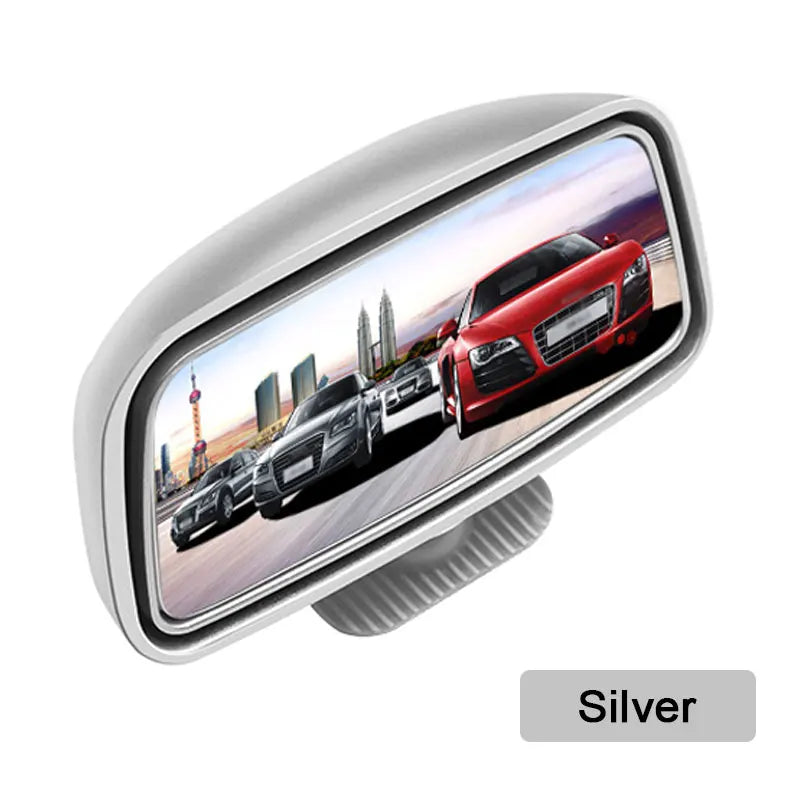 SEAMETAL 360-Degree Rotation Safety Convex Mirror Wide Angle Self-Adhesive Car Blind Spot Mirror Auto Auxiliary Rear View Mirror
