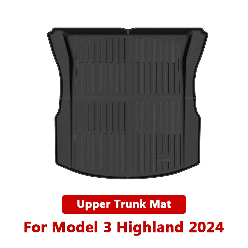 Tesla Model 3 Highland 2024-Present TPE Waterproof Trunk Mat Set