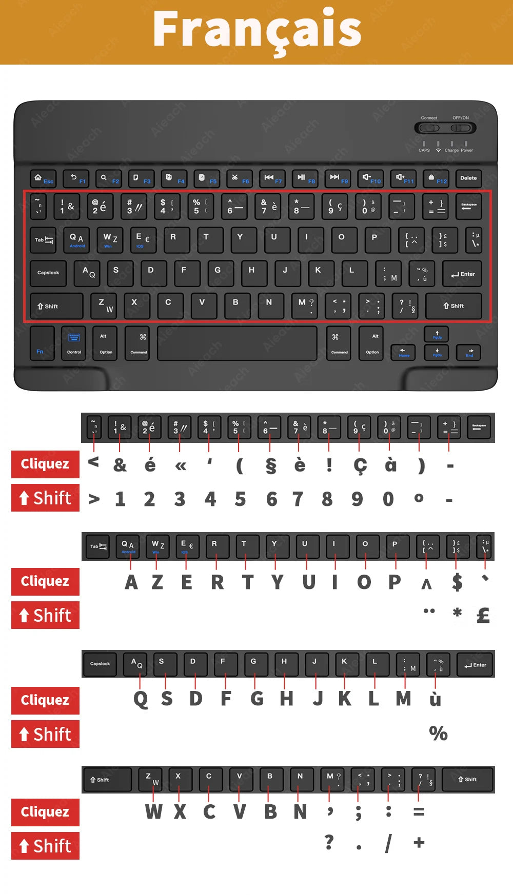 Keyboard For Tablet Android iOS Windows Wireless Mouse Keyboard Bluetooth-compatible Rainbow Backlit Keyboard For iPad Phone