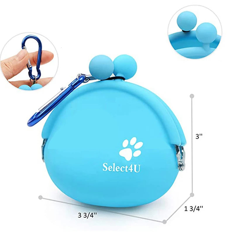 Silicone Portable Dog Training Snack Pouch Travel Bag