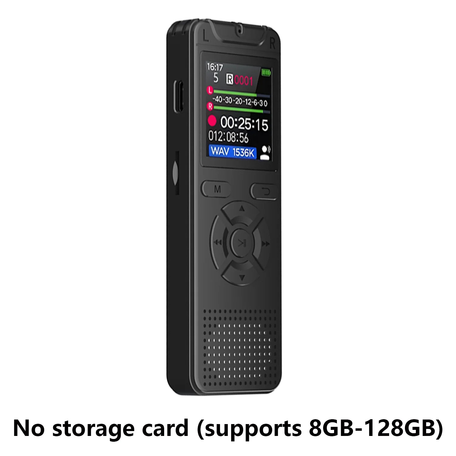 Digital Voice Activated Recorder with Playback MP3 Player Sound Audio Recorder Professional Mini USB Flash Drive Recording