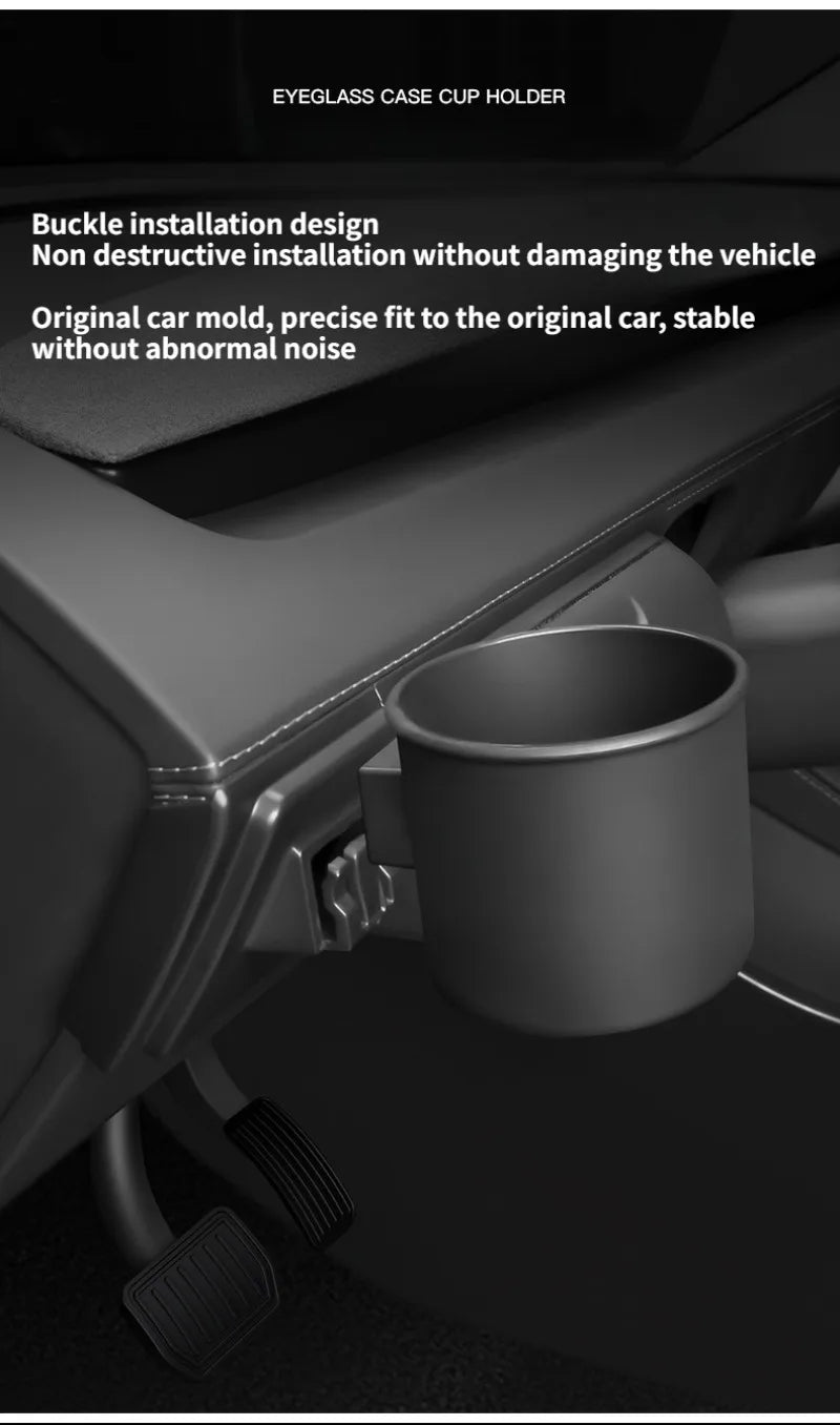 Tesla Model Y Juniper Dashboard Glasses & Cup Holder