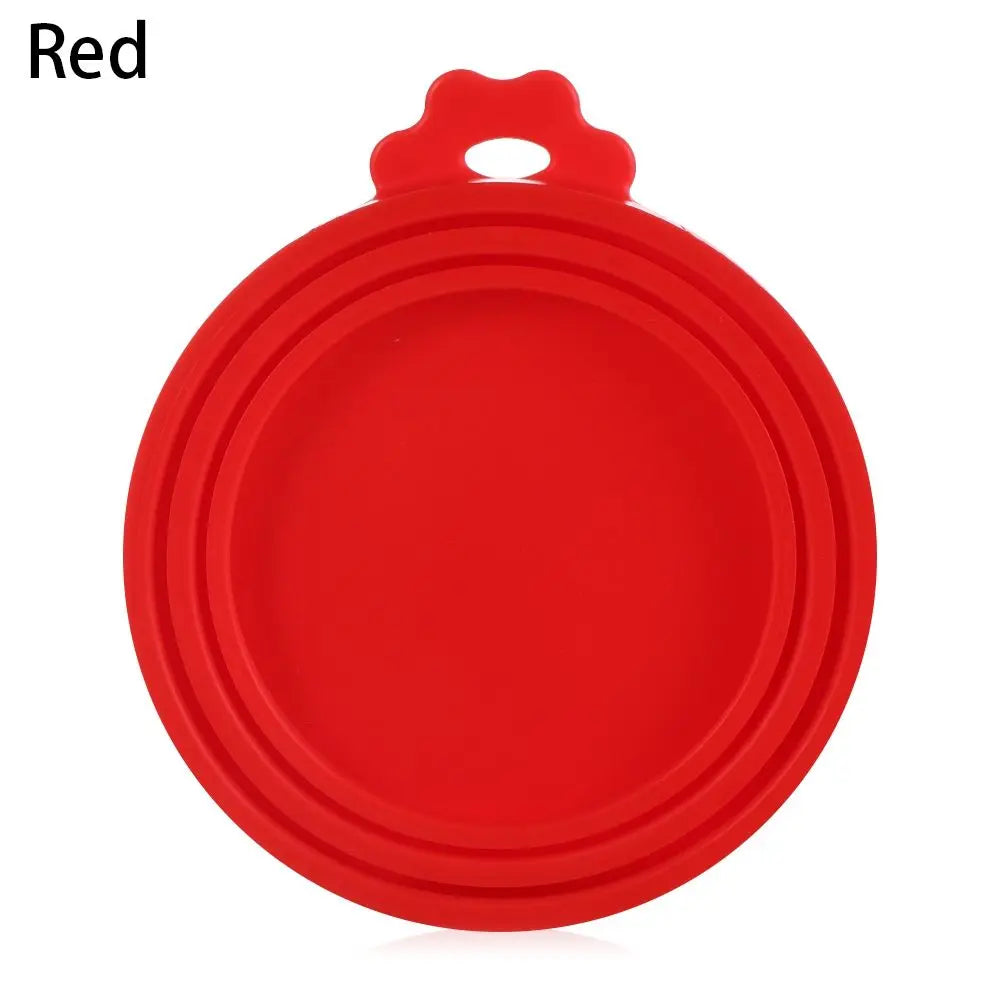 Tampa de Silicone 3 em 1 para Latas Reutilizável de Comida Mantenha Fresco Organização de Cozinha Artigos para Animais de Estimação