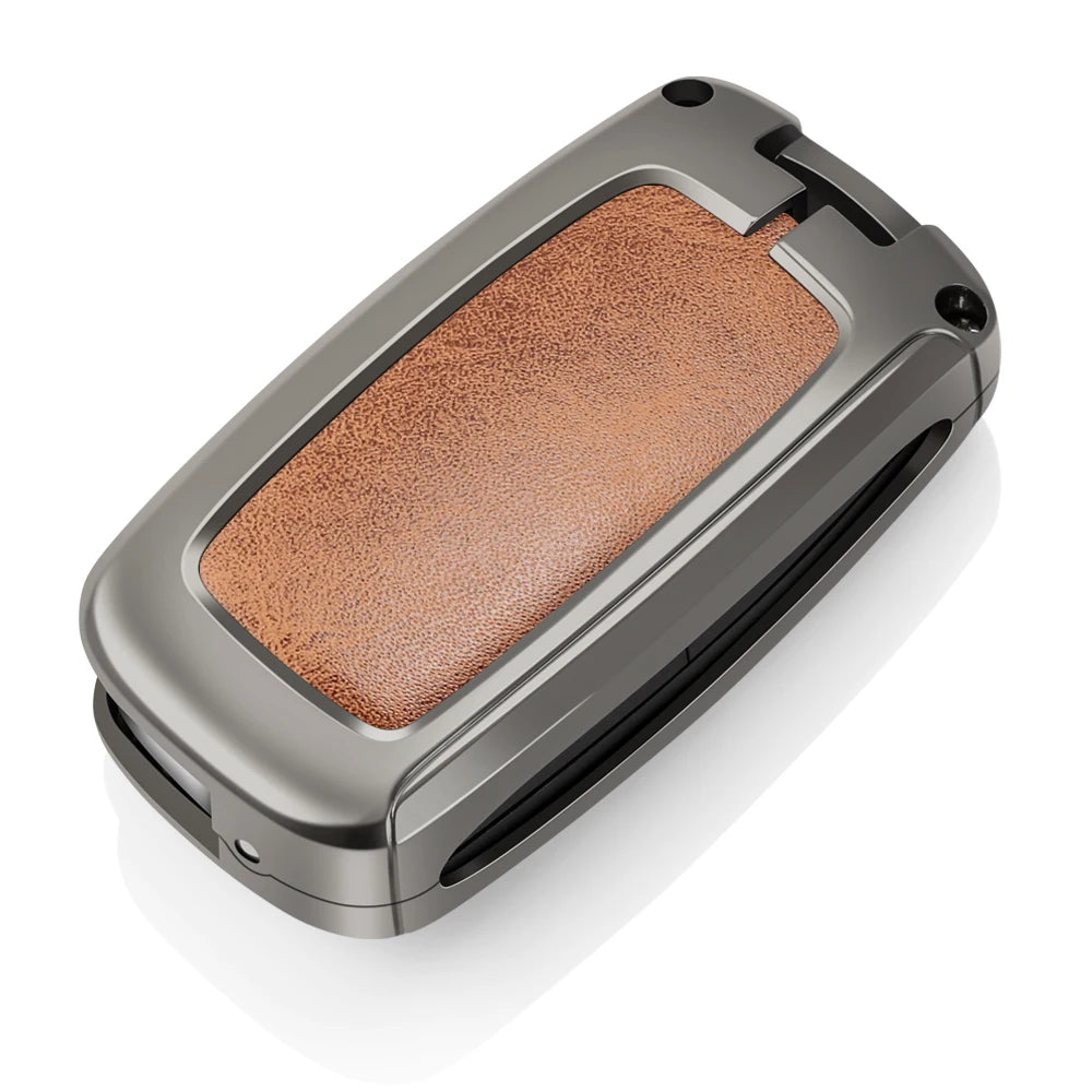 Zinc Alloy + Leather Car Key Case Cover for VW Polo Tiguan Passat Golf Jetta Lavida Golf Tiguan T-roc T-cross for Skoda Octavia