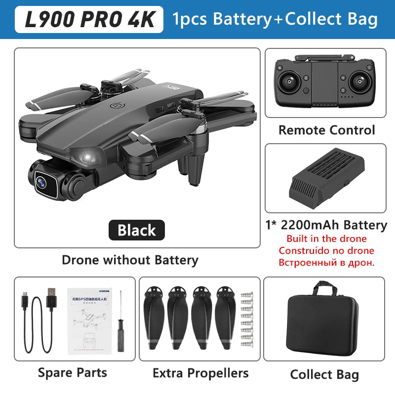 L900 Pro SE Max 4K GPS Drone – Brushless Motor & Professional Aerial Photography